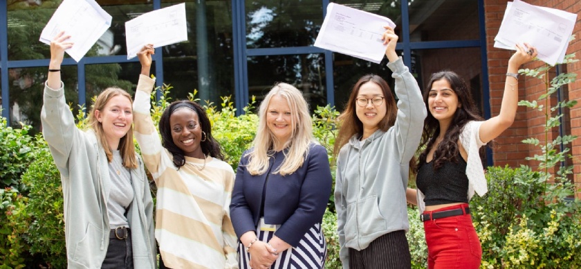 Manchester High girls celebrate the next stage in their exciting journeys