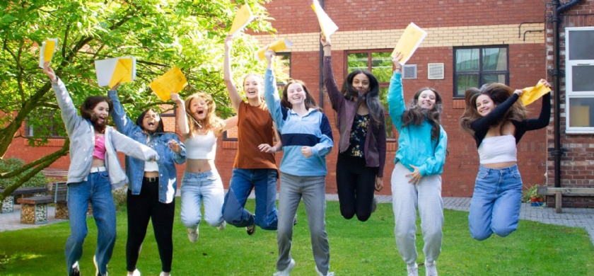 Manchester High Year 11 students celebrate their GCSE exam results